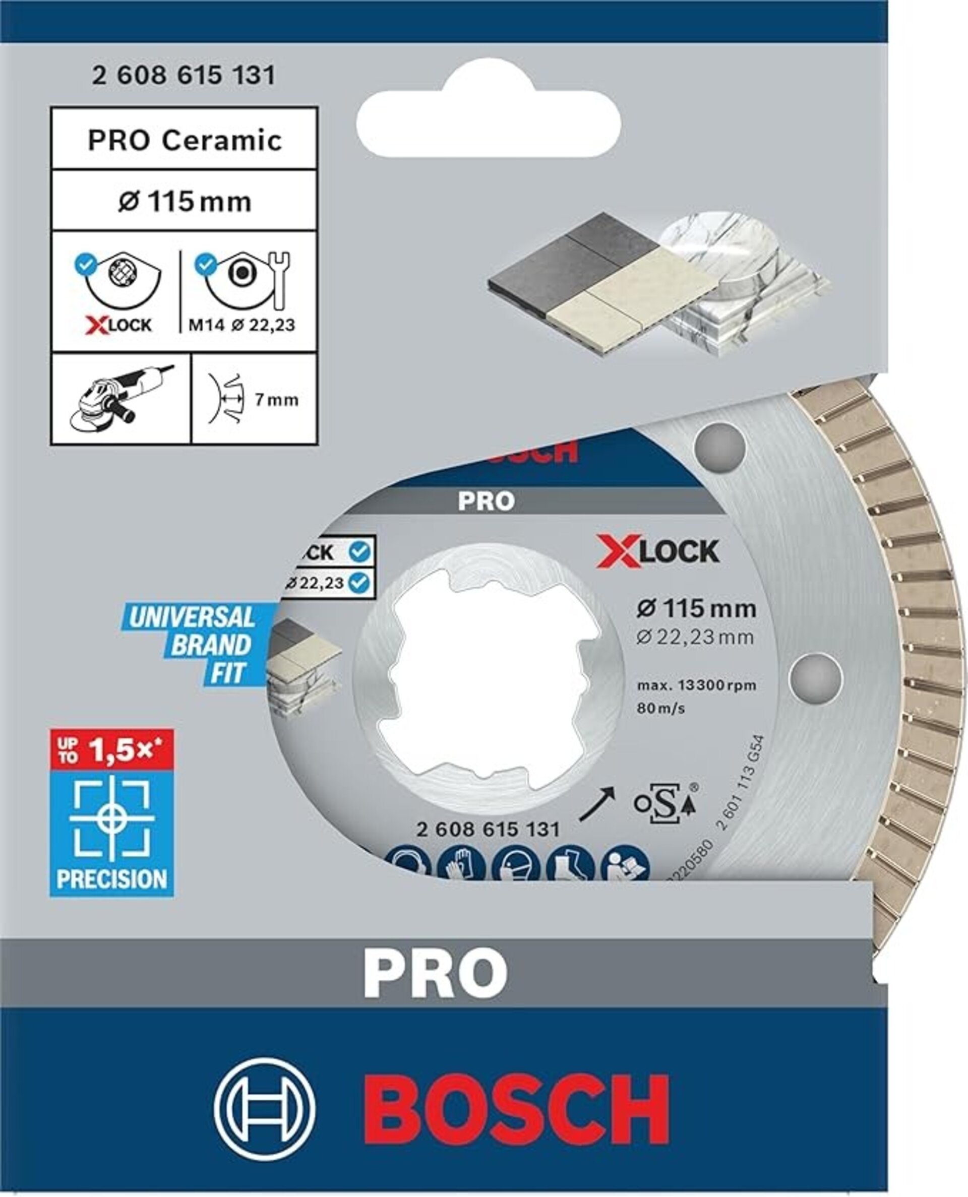 Disco de diamante PRO Ceramic X-Lock, 115 x 22,23 mm, 22,23 mm - 2