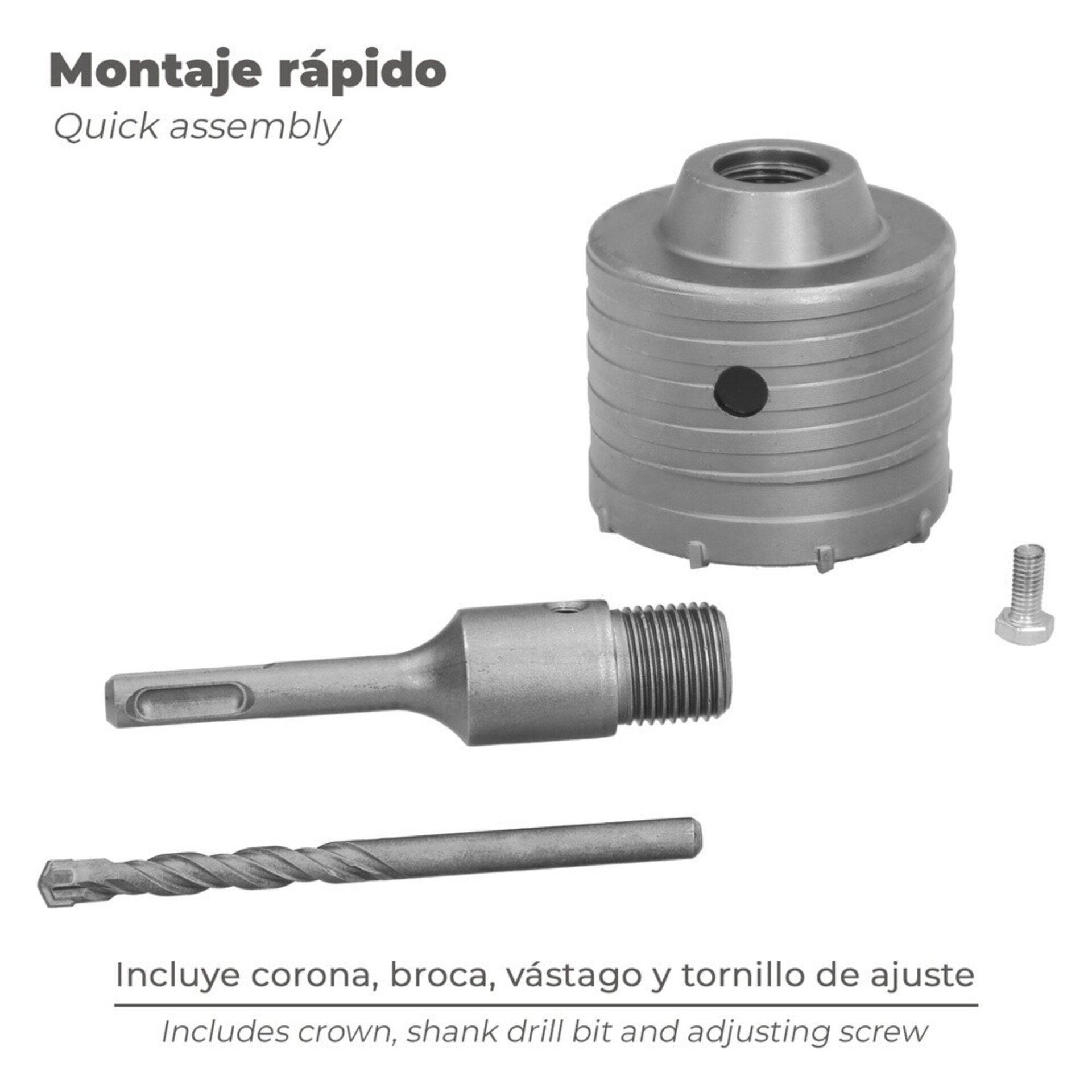 Corona Perforación Mampostería SDS Plus - 2