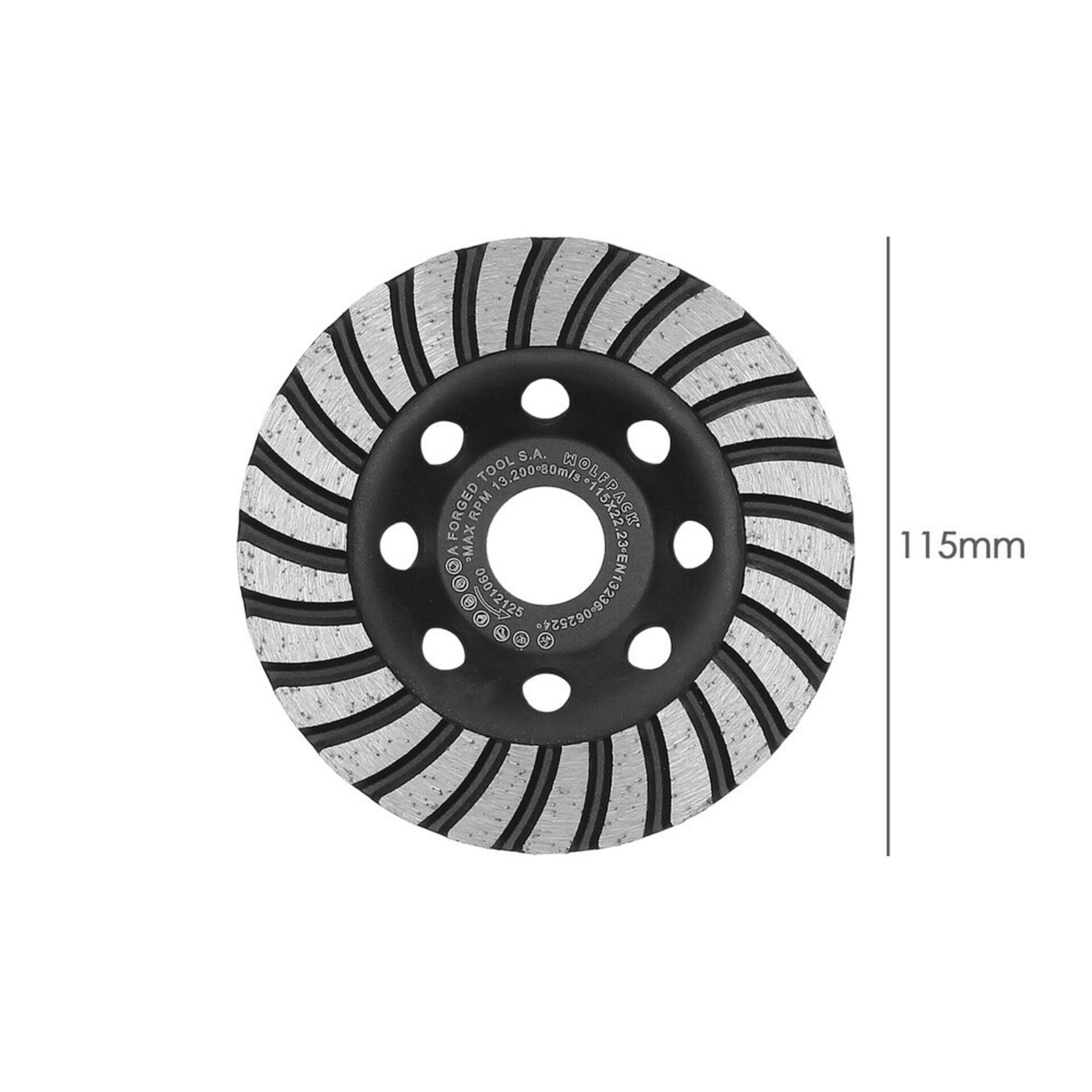 Disco Diamante 115mm Para desbaste segmentado turbo - 3