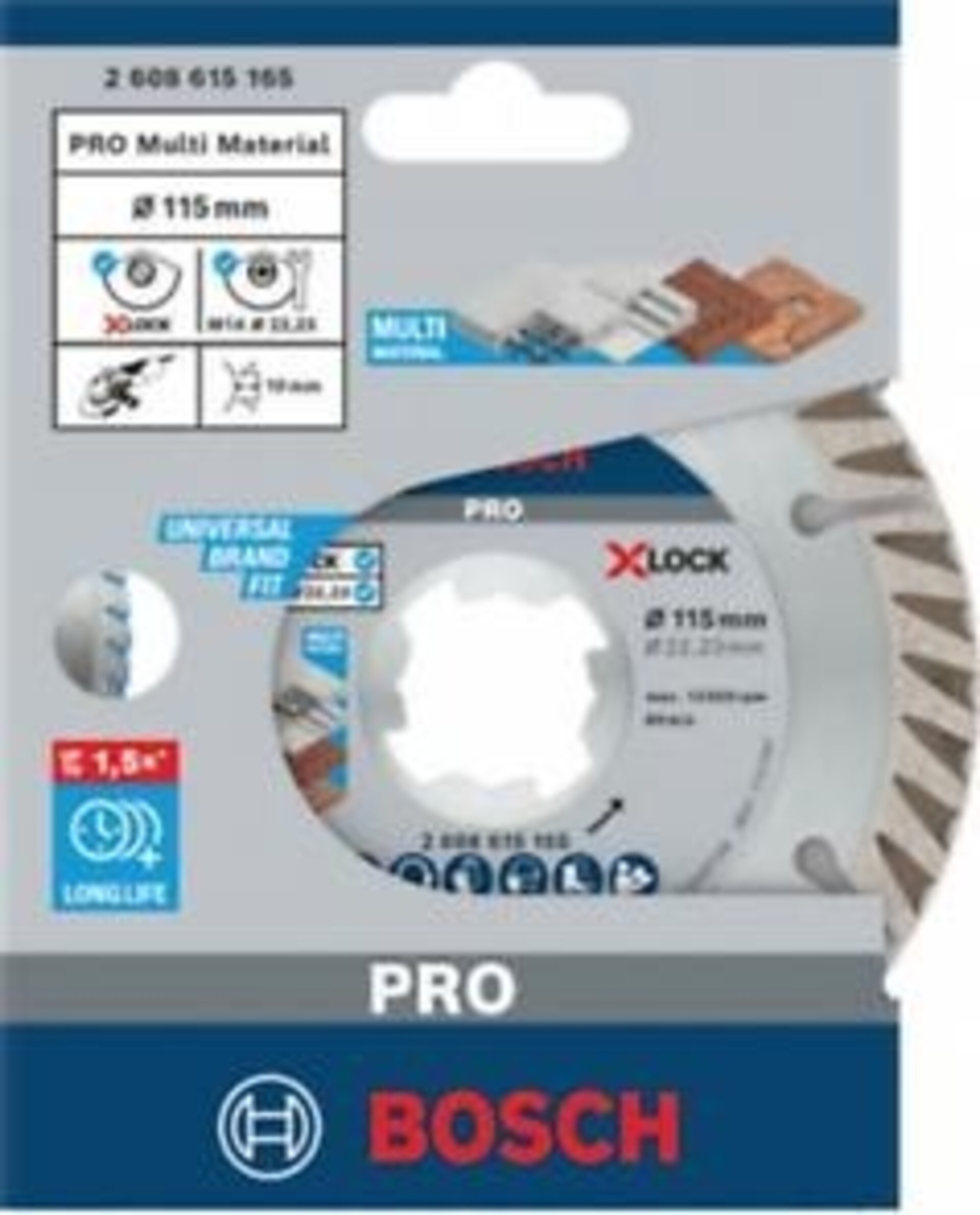 Disco de diamante PRO Multi Material X-Lock, 115 x 22,23 mm, 22,23 mm - 2