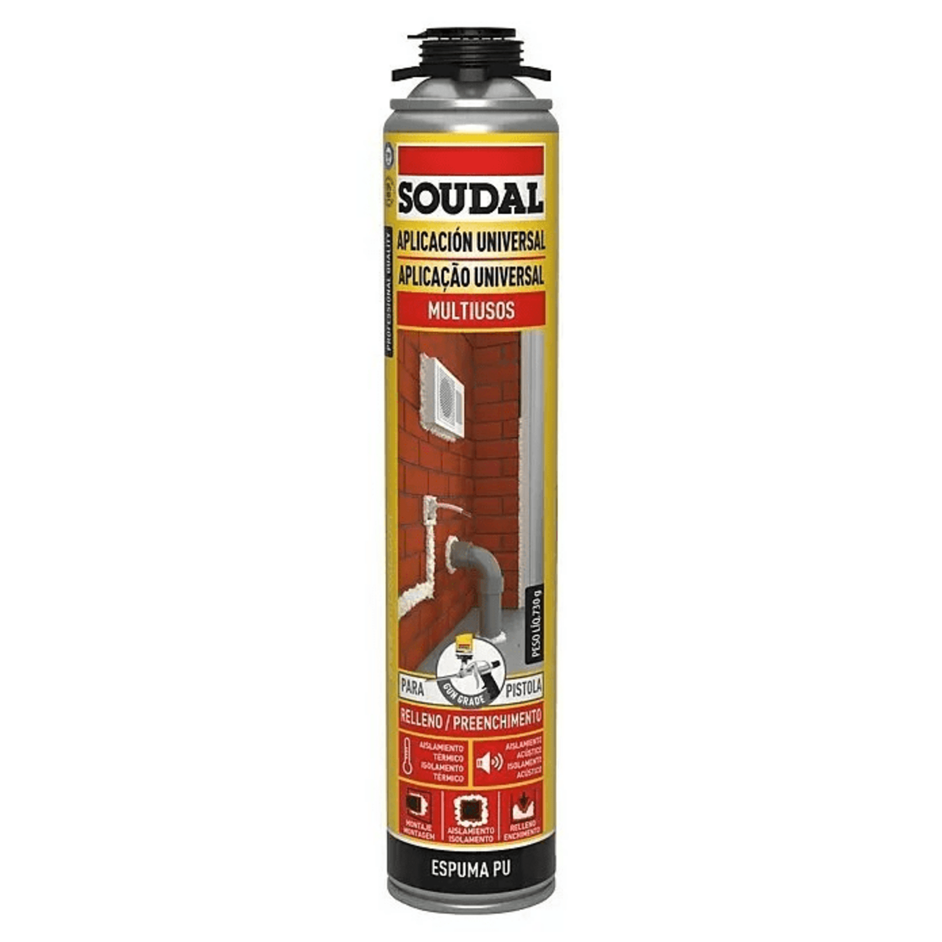 ESPUMA POLIURETANO MANUAL 750ML SOUDAL MULTIUSOS - 1