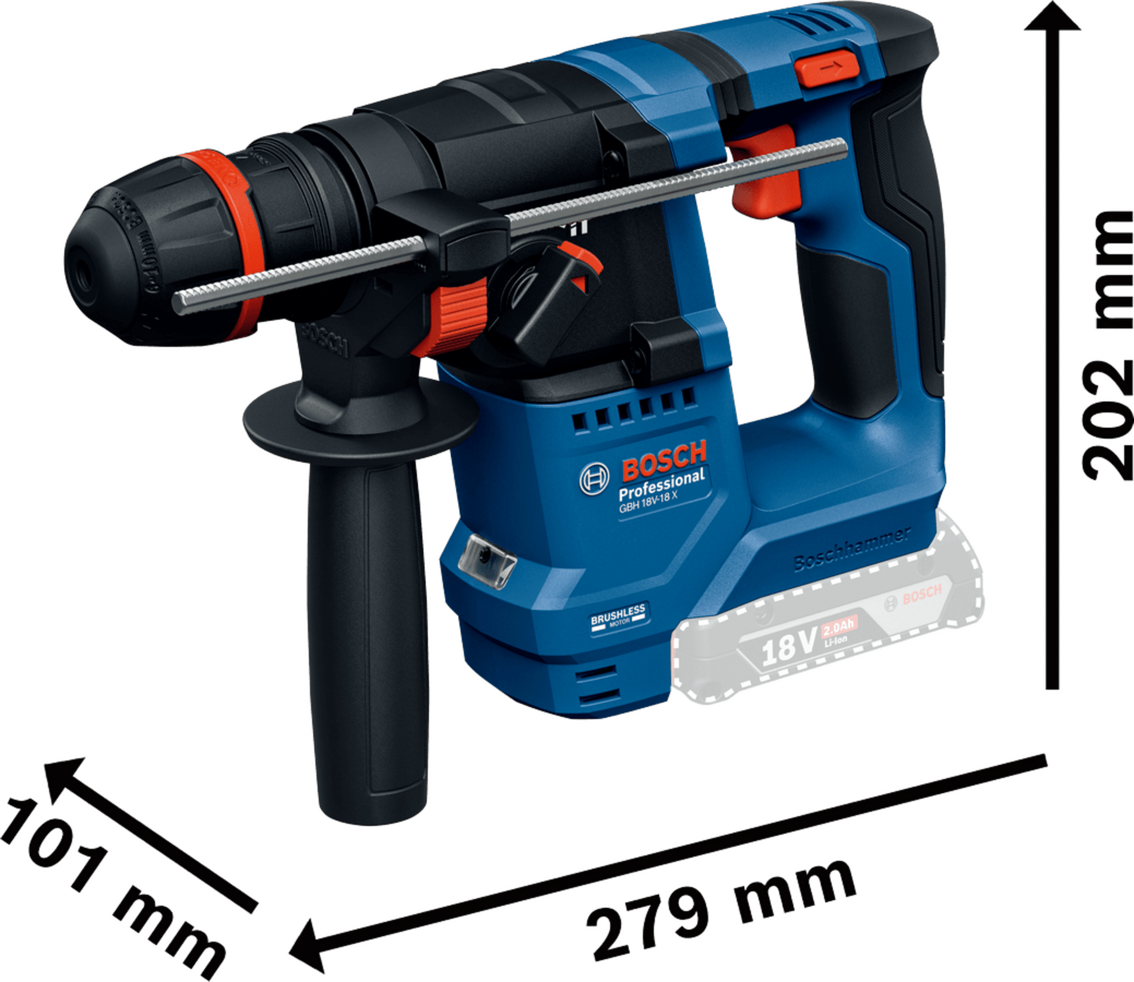 Martillo perforador SDS plus a batería GBH 18V-22 - 2