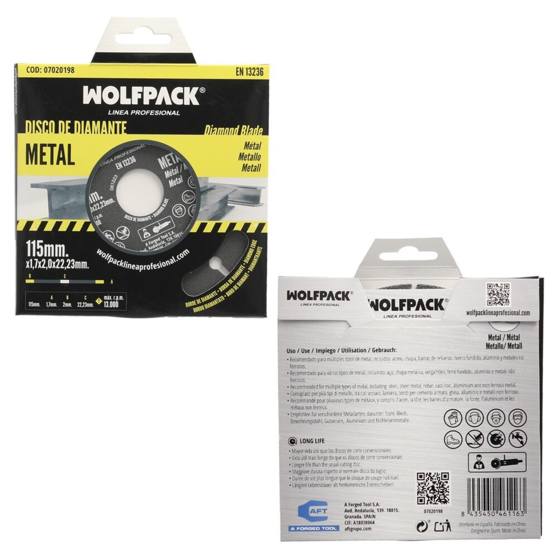 Disco Corte Universal Metales Ø 115 x 1,7 mm. Filo de Diamante - 4