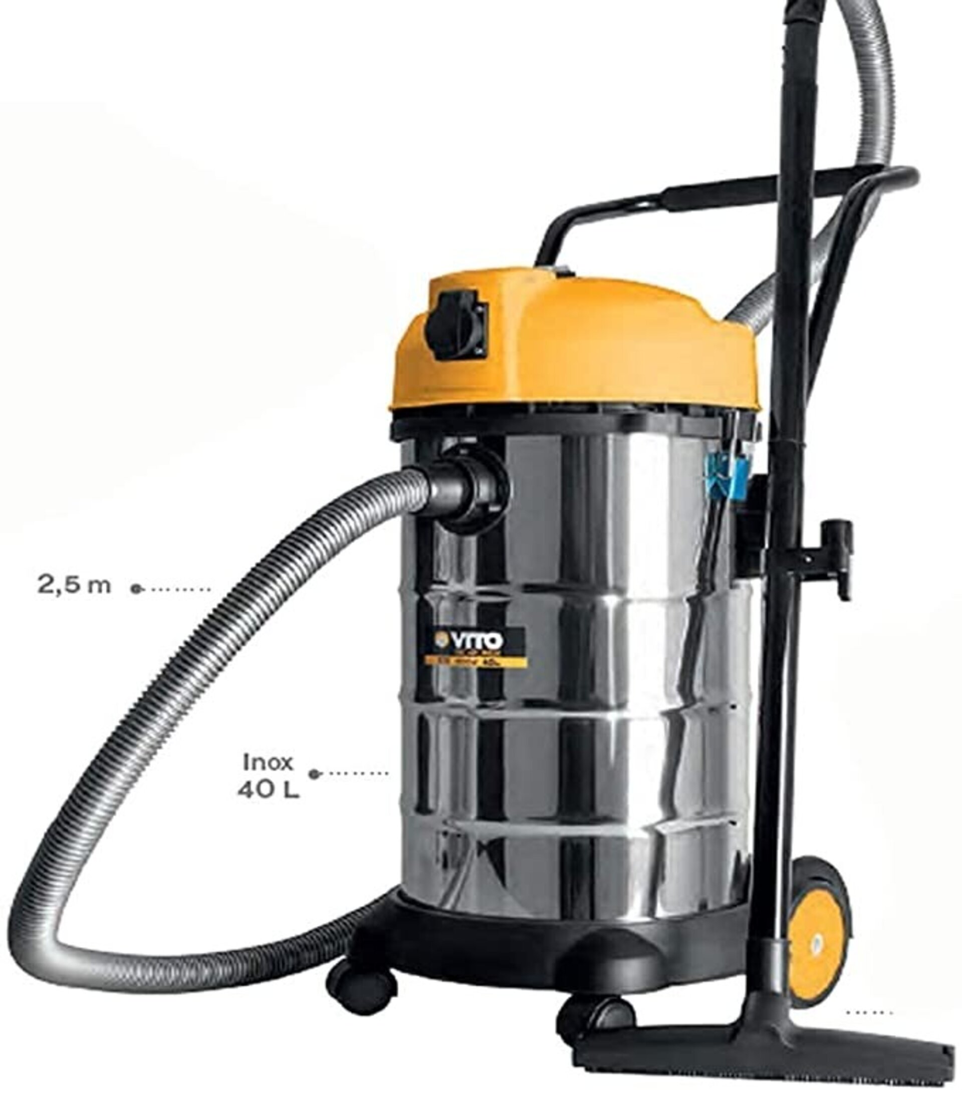 ASPIRADOR INDUSTRIAL DE SOLIDOS Y LIQUIDOS 1200 W - 40 L - 2