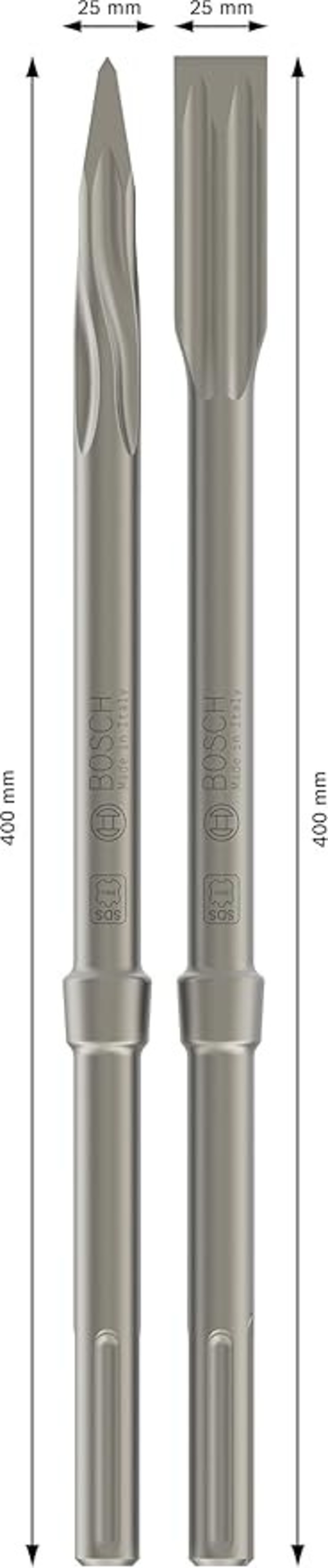 Set de cinceles PRO SDS max-5C, puntero 400 mm, plano 25 x 400 mm, 2+2 unidades - 2